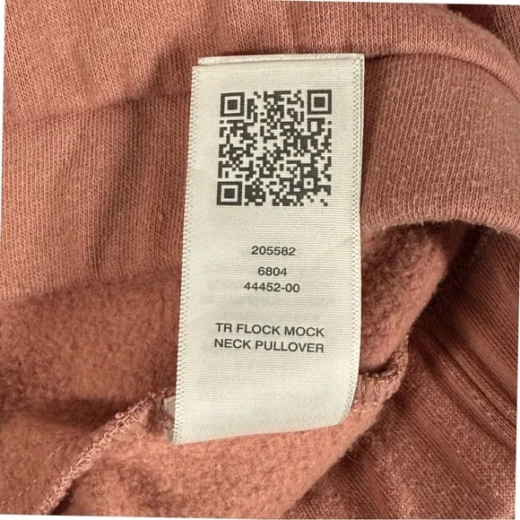 True Religion | Flock Mock Neck Quarter-Zip Pullover Light Pink Sweatshirt - Picture 10 of 12